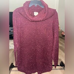 Never worn St. John’s Bay Sweater/sweater dress with a cowl neck line